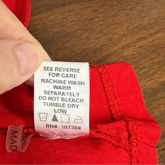 Red Lace-Up Back Military Vest Top w/ White Button Front Detail Large - Picture 8 of 9